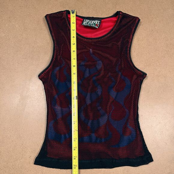Y2K Lip Service Flame Tank Top Fire Vintage Hot Topic Mall Goth Gothic Rave - Picture 12 of 12